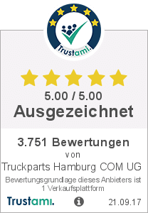 Trustami Vertrauenssiegel Box von Truckparts Hamburg Com